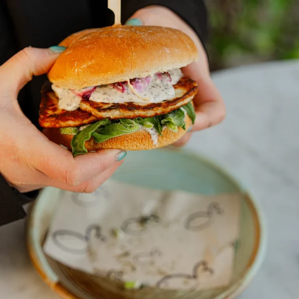 a breakfast bun at love fish restaurant